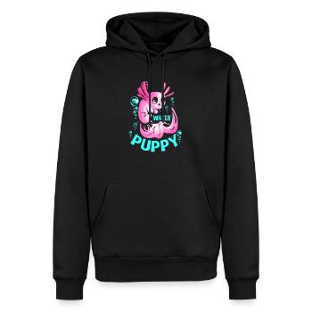 Axolotl Reptile Salamandre Aquarium Kawaii Lurch - Sweat à capuche Premium bio Homme - noir - Devant - Nico (187cm)
