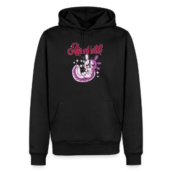 Axolotl - Sweat à capuche Premium bio Homme - noir - Devant - Nico (187cm)