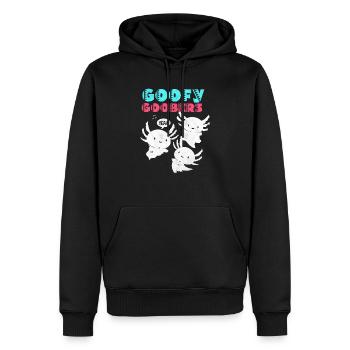Axolotl - Männer Premium Bio Hoodie - Schwarz - Vorne - Nico (187cm)