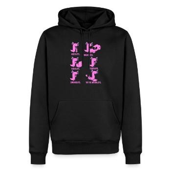 Axolotl Reptile Salamandre Aquarium Kawaii Lurch - Sweat à capuche Premium bio Homme - noir - Devant - Nico (187cm)
