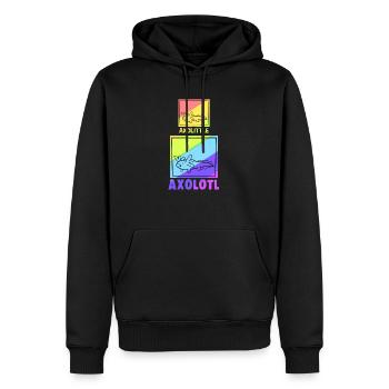 Axolotl Reptile Salamandre Aquarium Kawaii Lurch - Sweat à capuche Premium bio Homme - noir - Devant - Nico (187cm)