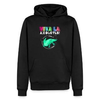 Axolotl Reptile Salamandre Aquarium Kawaii Lurch - Sweat à capuche Premium bio Homme - noir - Devant - Nico (187cm)