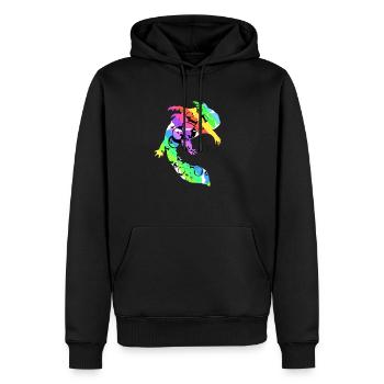 Axolotl Reptile Salamandre Aquarium Kawaii Lurch - Sweat à capuche Premium bio Homme - noir - Devant - Nico (187cm)