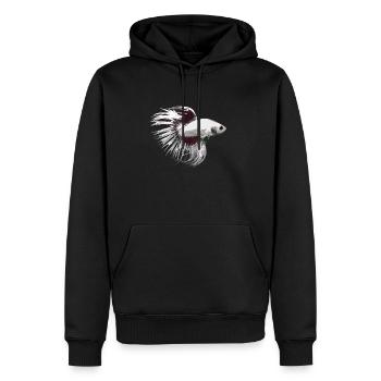 Crowntail Betta Kampffisch Geschenkidee Liebhaber - Männer Premium Bio Hoodie - Schwarz - Vorne - Nico (187cm)