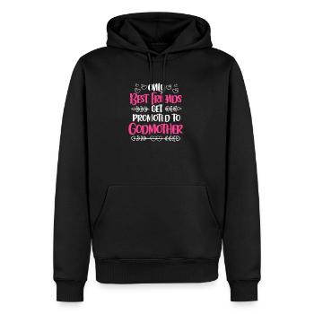 marraine - Sweat à capuche Premium bio Homme - noir - Devant - Nico (187cm)