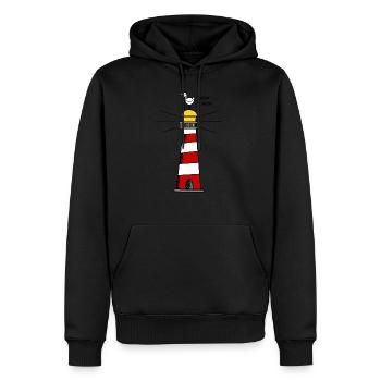 Norddeutsche Schiffahrt Angler Port - Sweat à capuche Premium bio Homme - noir - Devant - Nico (187cm)