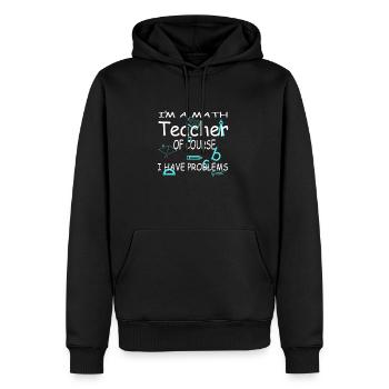 Cadeau de mathématiques - Sweat à capuche Premium bio Homme - noir - Devant - Nico (187cm)