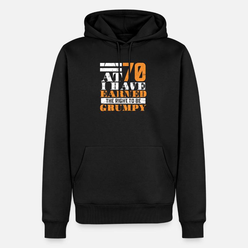70e anniversaire - Sweat à capuche Premium bio Homme - noir