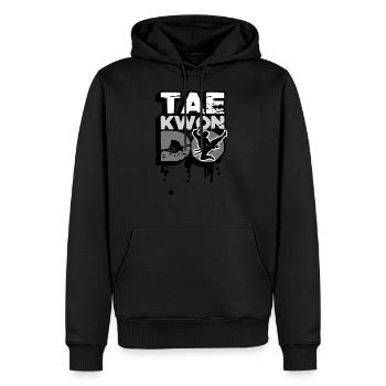 Taekwondo Fighting - Men’s Premium Organic Hoodie - black - Front - Nico (187cm)