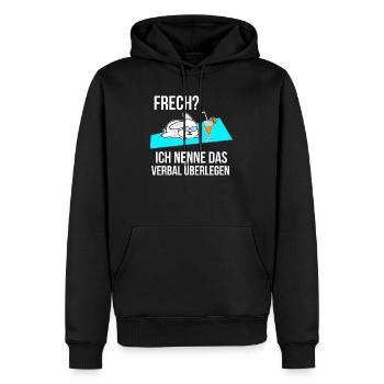 Insolent cadeau supérieur verbal - Sweat à capuche Premium bio Homme - noir - Devant - Nico (187cm)