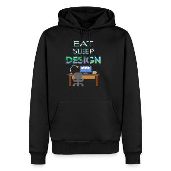 Designer - Artist - Design - Men’s Premium Organic Hoodie - black - Front - Nico (187cm)