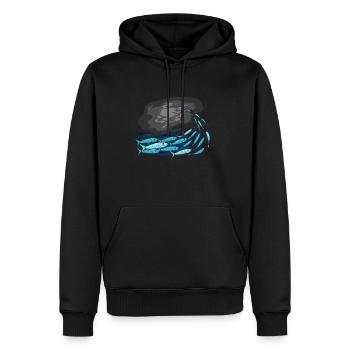 Fische Raubfisch - Männer Premium Bio Hoodie - Schwarz - Vorne - Nico (187cm)