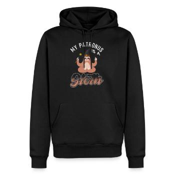 Mon patron est un fainéant amoureux de l'assistant - Sweat à capuche Premium bio Homme - noir - Devant - Nico (187cm)