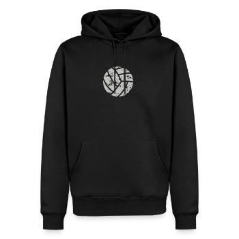 Idée de fan de volleyball - Sweat à capuche Premium bio Homme - noir - Devant - Nico (187cm)