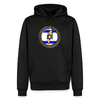 Israel Flagge Landkarte - Männer Premium Bio Hoodie - Schwarz - Vorne - Nico (187cm)