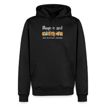 Science - Men’s Premium Organic Hoodie - black - Front - Nico (187cm)