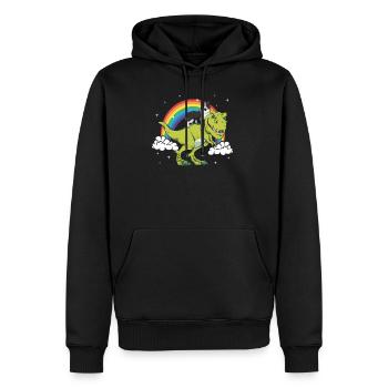 Border Collie Hund T Rex Dinosaurier Dino Geschenk - Männer Premium Bio Hoodie - Schwarz - Vorne - Nico (187cm)
