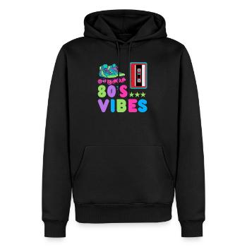 80er Jahre 80s Mottoparty 1980 Disco Geschenk - Männer Premium Bio Hoodie - Schwarz - Vorne - Nico (187cm)