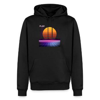 80er Jahre 80s Mottoparty 1980 Disco Geschenk - Männer Premium Bio Hoodie - Schwarz - Vorne - Nico (187cm)