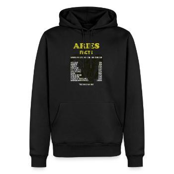 Widder - Männer Premium Bio Hoodie - Schwarz - Vorne - Nico (187cm)