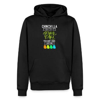 Chinchilla - Männer Premium Bio Hoodie - Schwarz - Vorne - Nico (187cm)