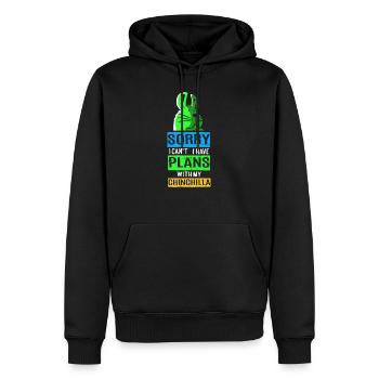 Chinchilla - Männer Premium Bio Hoodie - Schwarz - Vorne - Nico (187cm)