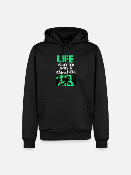 Chinchilla - Men’s Premium Organic Hoodie - black