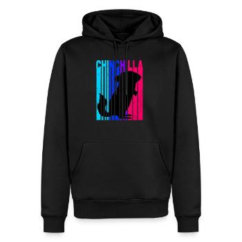 Chinchilla - Männer Premium Bio Hoodie - Schwarz - Vorne - Nico (187cm)