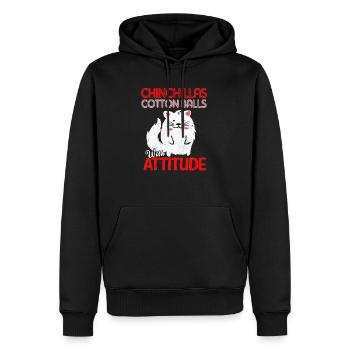 Chinchilla - Männer Premium Bio Hoodie - Schwarz - Vorne - Nico (187cm)