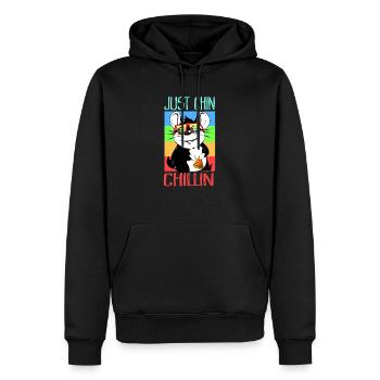 Chinchilla Geschenk Südamerika Nagetier Haustier - Männer Premium Bio Hoodie - Schwarz - Vorne - Nico (187cm)