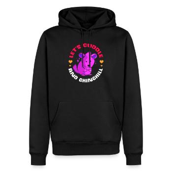 Chinchilla Geschenk Südamerika Nagetier Haustier - Männer Premium Bio Hoodie - Schwarz - Vorne - Nico (187cm)