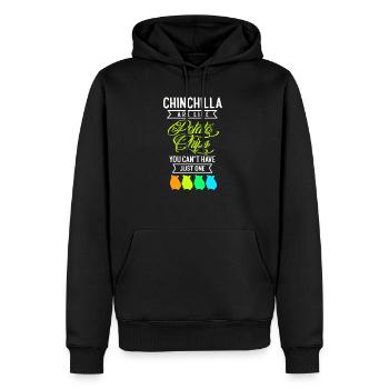 Chinchilla Geschenk Südamerika Nagetier Haustier - Männer Premium Bio Hoodie - Schwarz - Vorne - Nico (187cm)