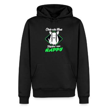 Chinchilla Geschenk Südamerika Nagetier Haustier - Männer Premium Bio Hoodie - Schwarz - Vorne - Nico (187cm)
