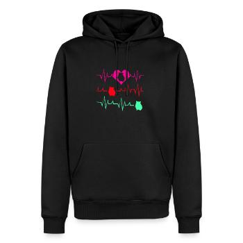 Chinchilla Geschenk Südamerika Nagetier Haustier - Männer Premium Bio Hoodie - Schwarz - Vorne - Nico (187cm)