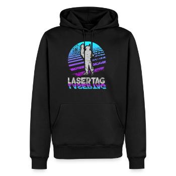 Lasertag - Männer Premium Bio Hoodie - Schwarz - Vorne - Nico (187cm)