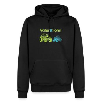 Father and Son Tractor Gift - Men’s Premium Organic Hoodie - black - Front - Nico (187cm)