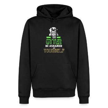Otter Frettchen Marder Wasser Seeotter Biber Süß - Männer Premium Bio Hoodie - Schwarz - Vorne - Nico (187cm)