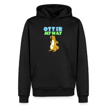 Otter Frettchen Marder Wasser Seeotter Biber Süß - Männer Premium Bio Hoodie - Schwarz - Vorne - Nico (187cm)