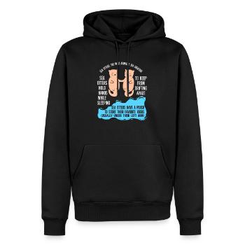 Otter Frettchen Marder Wasser Seeotter Biber Süß - Männer Premium Bio Hoodie - Schwarz - Vorne - Nico (187cm)