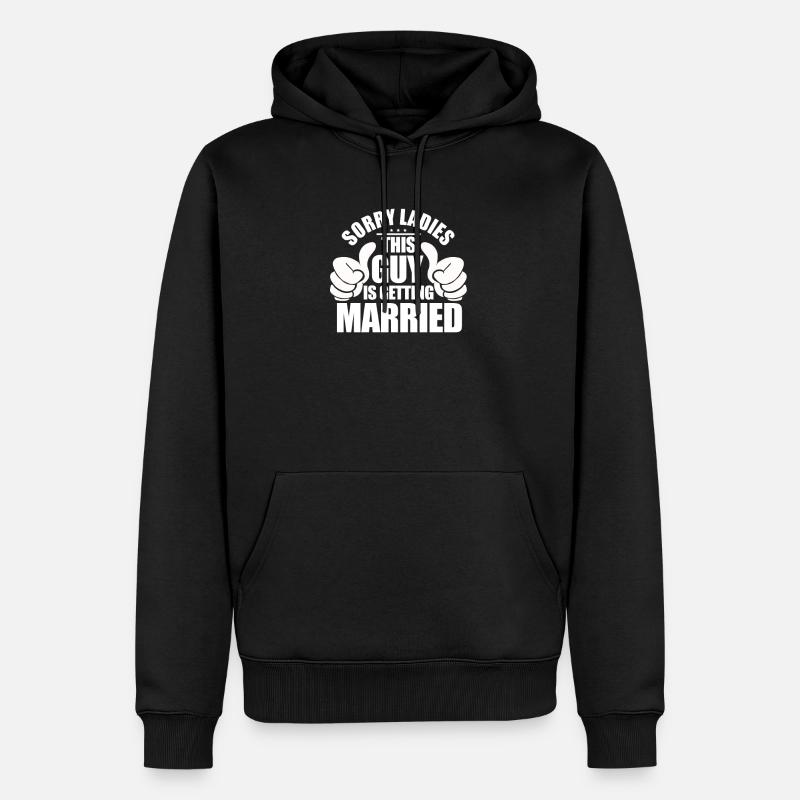 Junggeselle - Männer Premium Bio Hoodie - Schwarz