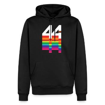 44 Jahre "Geburtstag" - Männer Premium Bio Hoodie - Schwarz - Vorne - Nico (187cm)