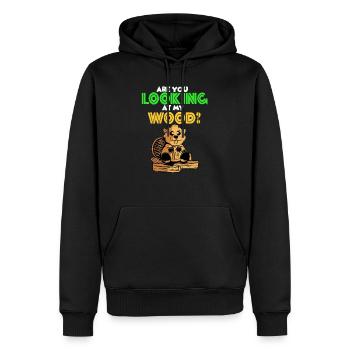 Biber - Sweat à capuche Premium bio Homme - noir - Devant - Nico (187cm)