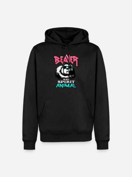 Beaver - Men’s Premium Organic Hoodie - black