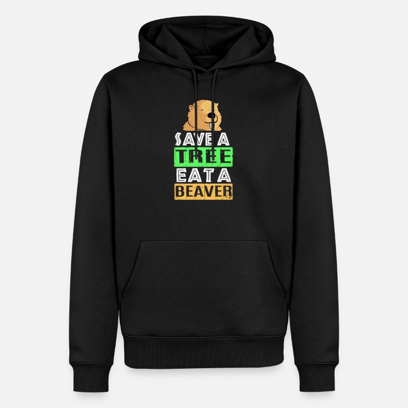 Biber - Männer Premium Bio Hoodie - Schwarz