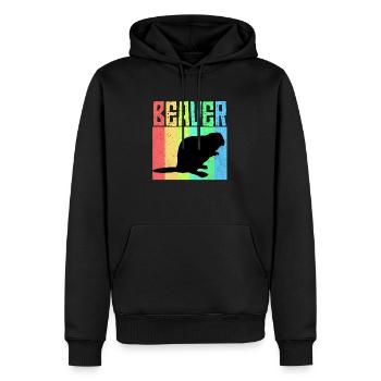 Biber - Sweat à capuche Premium bio Homme - noir - Devant - Nico (187cm)