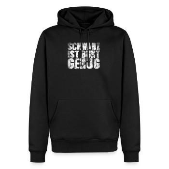 Schwarz ist bunt genug - Männer Premium Bio Hoodie - Schwarz - Vorne - Nico (187cm)