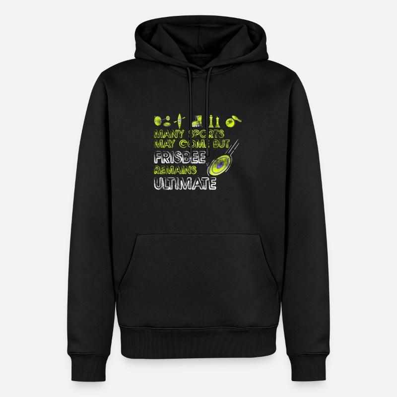 Frisbee - Männer Premium Bio Hoodie - Schwarz