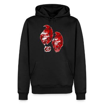 Affe Gorilla - Männer Premium Bio Hoodie - Schwarz - Vorne - Nico (187cm)