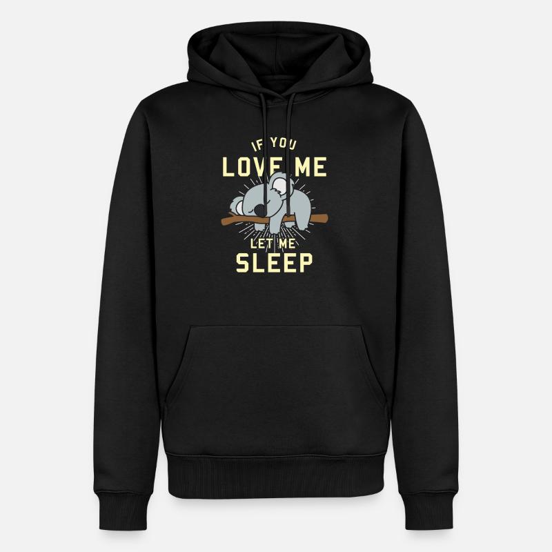 Koala dormant - Sweat à capuche Premium bio Homme - noir