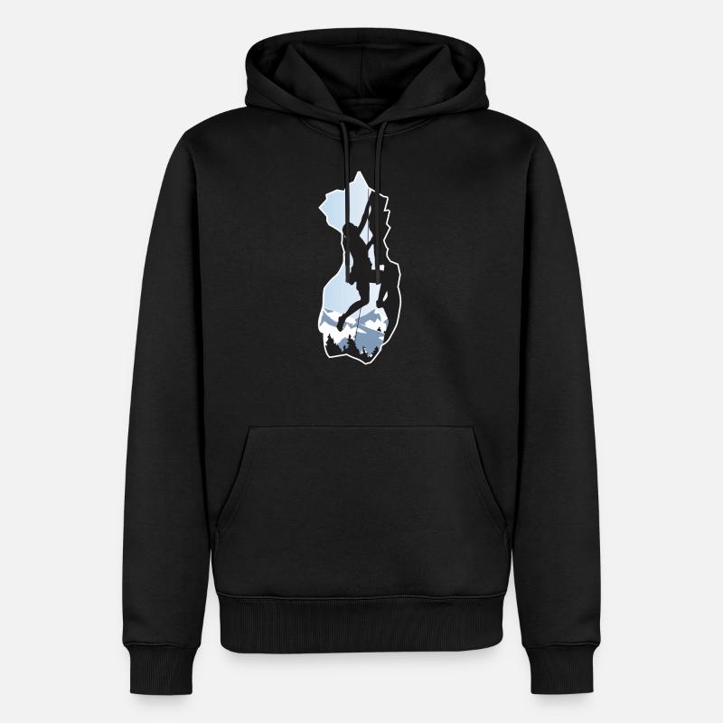 alpinisme - Sweat à capuche Premium bio Homme - noir